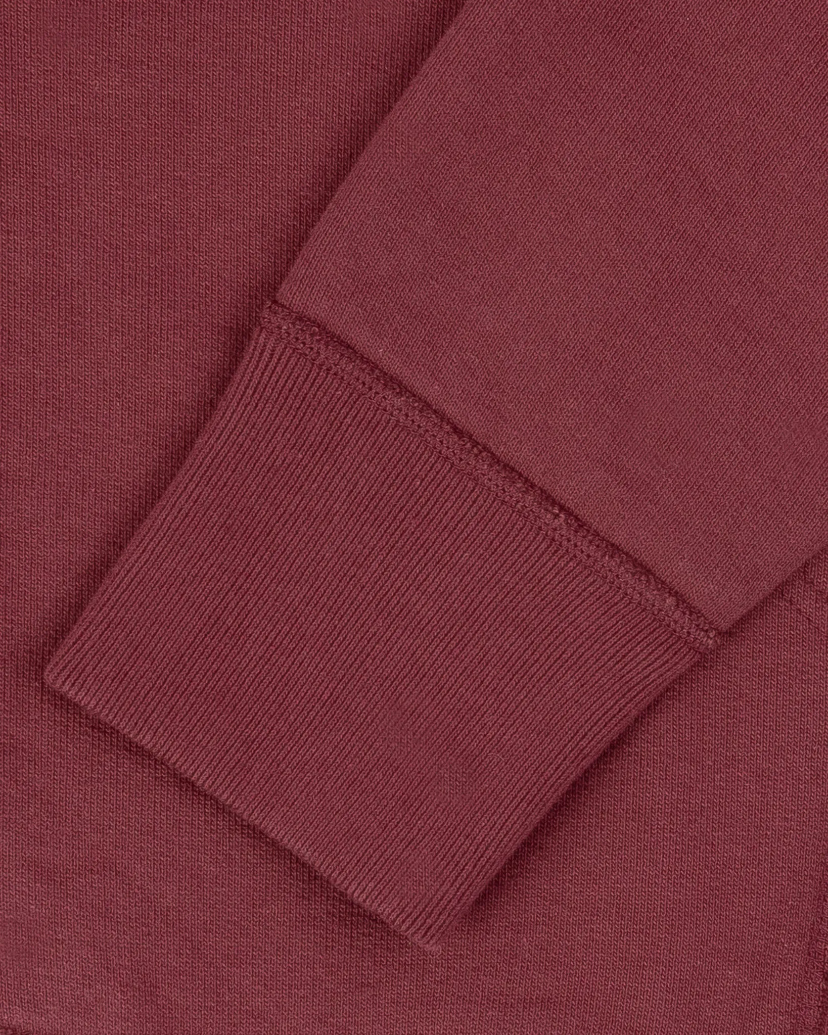 14oz Ultra Heavyweight Loopwheel Cotton Zip Up Sweater - Burgundy