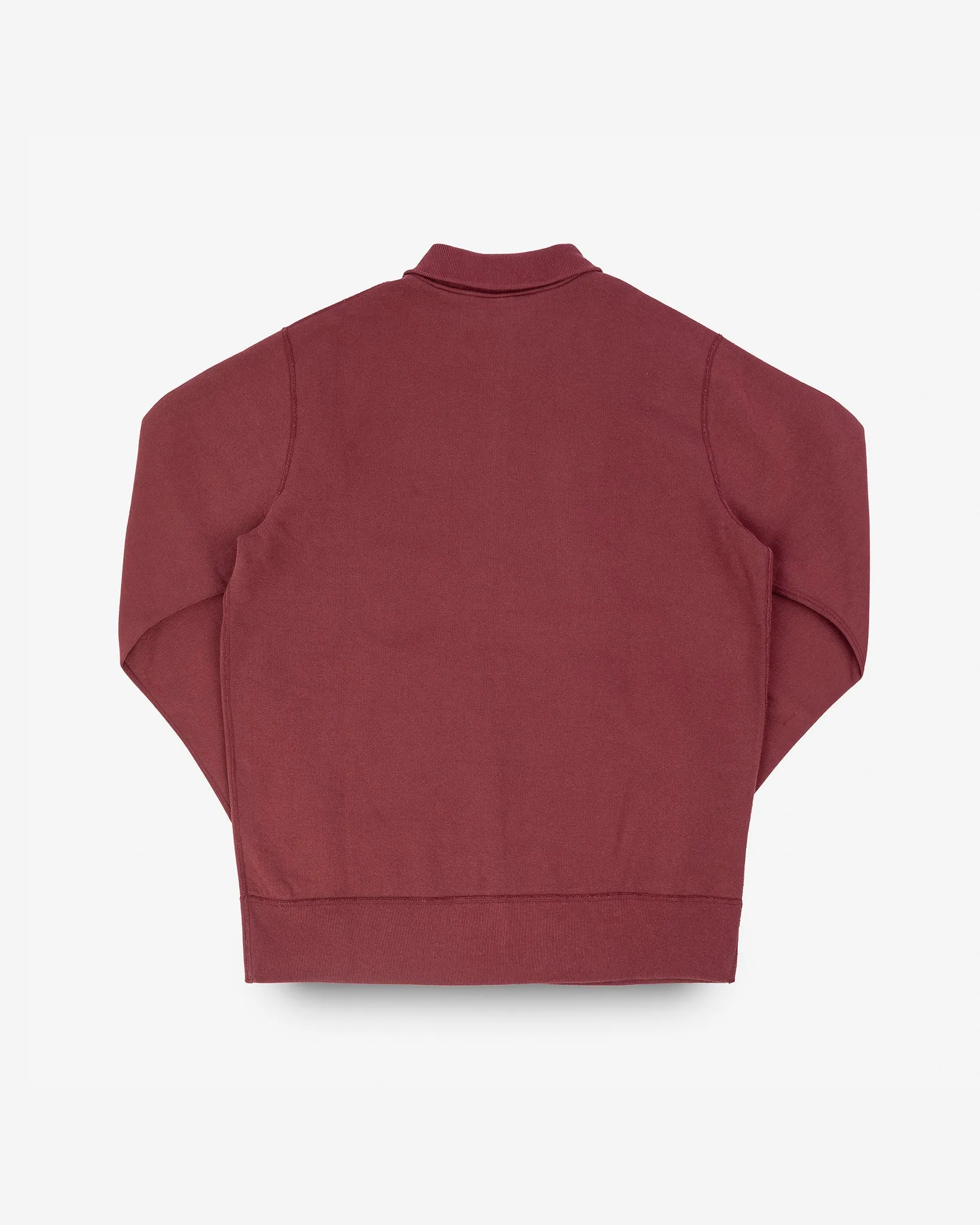 14oz Ultra Heavyweight Loopwheel Cotton Zip Up Sweater - Burgundy