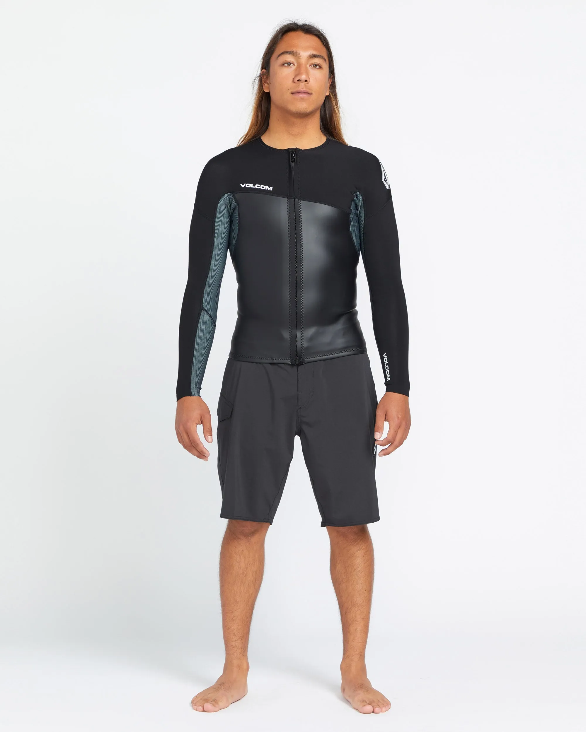 1.5Mm Front Zip Neoprene Jacket - BLACK