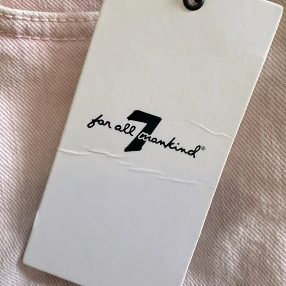 7 For All Mankind | High Waist Short With Fray Hem in Mineral Pink Size 29 NWT