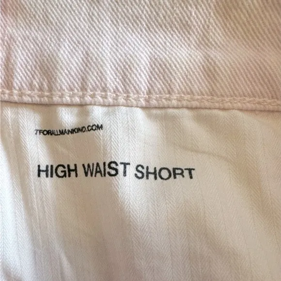 7 For All Mankind | High Waist Short With Fray Hem in Mineral Pink Size 29 NWT