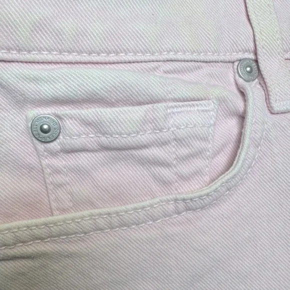 7 For All Mankind | High Waist Short With Fray Hem in Mineral Pink Size 29 NWT
