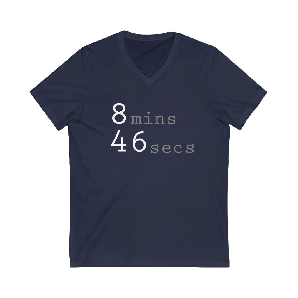 8MINS 46SECS© - Unisex Short Sleeve V-Neck T-shirt