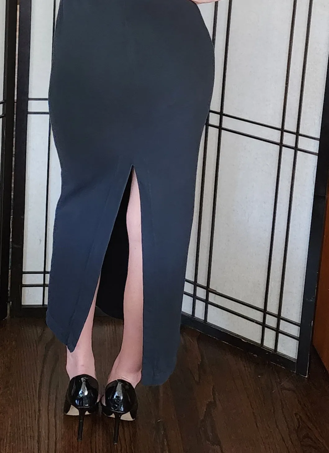 90s Isaac Mizrahi Dress Bodycon Long Black Sleeveless M