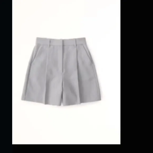 Abercrombie &amp; Fitch Ultra High-Rise Tailored Shorts, Medium, Heather Grey