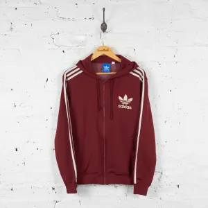 Adidas Tracksuit Top Hoodie - Maroon - M