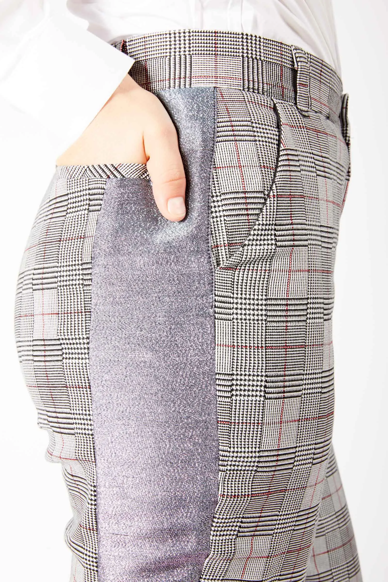 Adrian Schachter Grey Checkered Suit Trousers