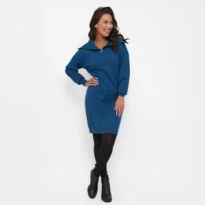 Alessia Quarter Zip Sweatshirt Dress
