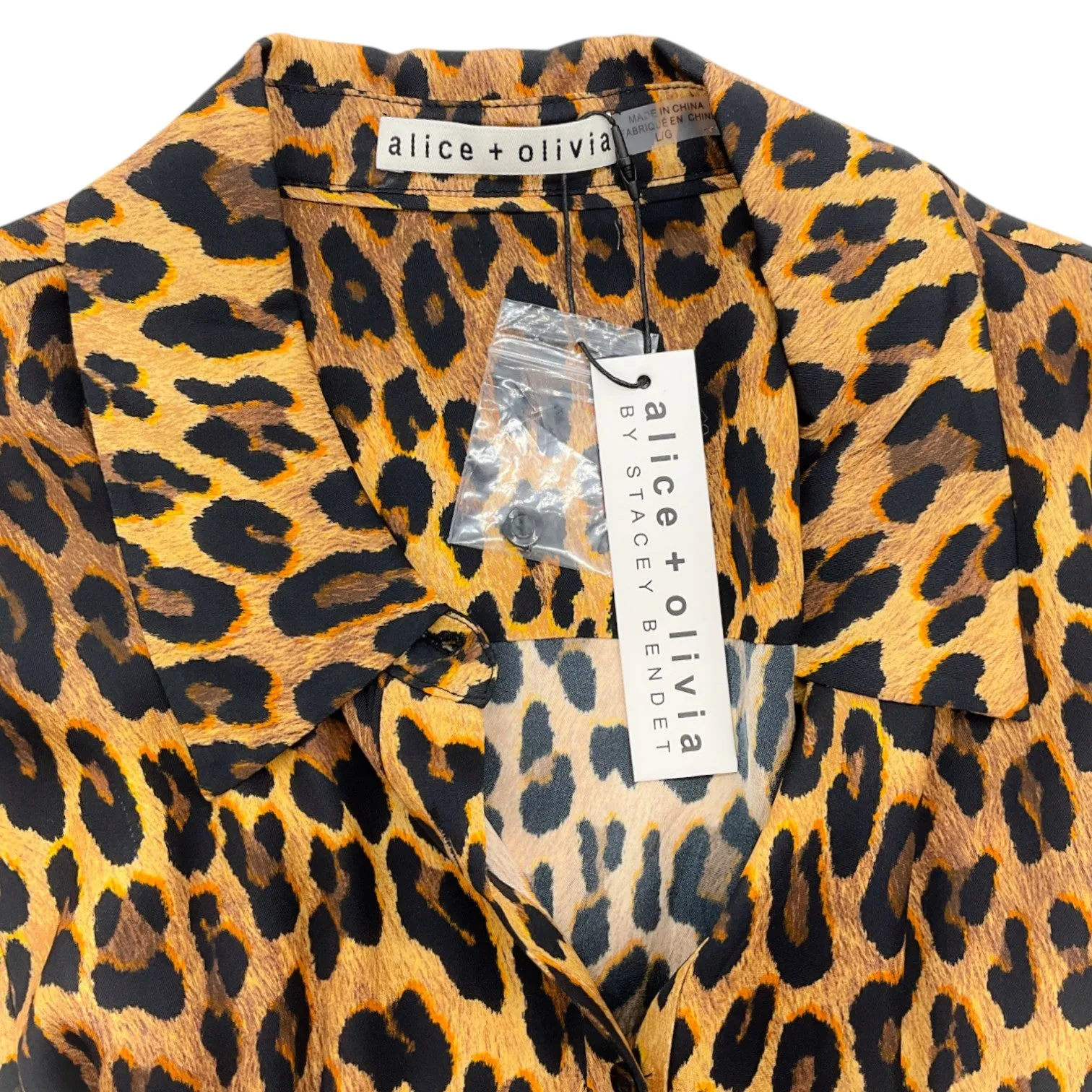 Alice   Olivia Animal Print Chassidy Maxi Shirt Dress