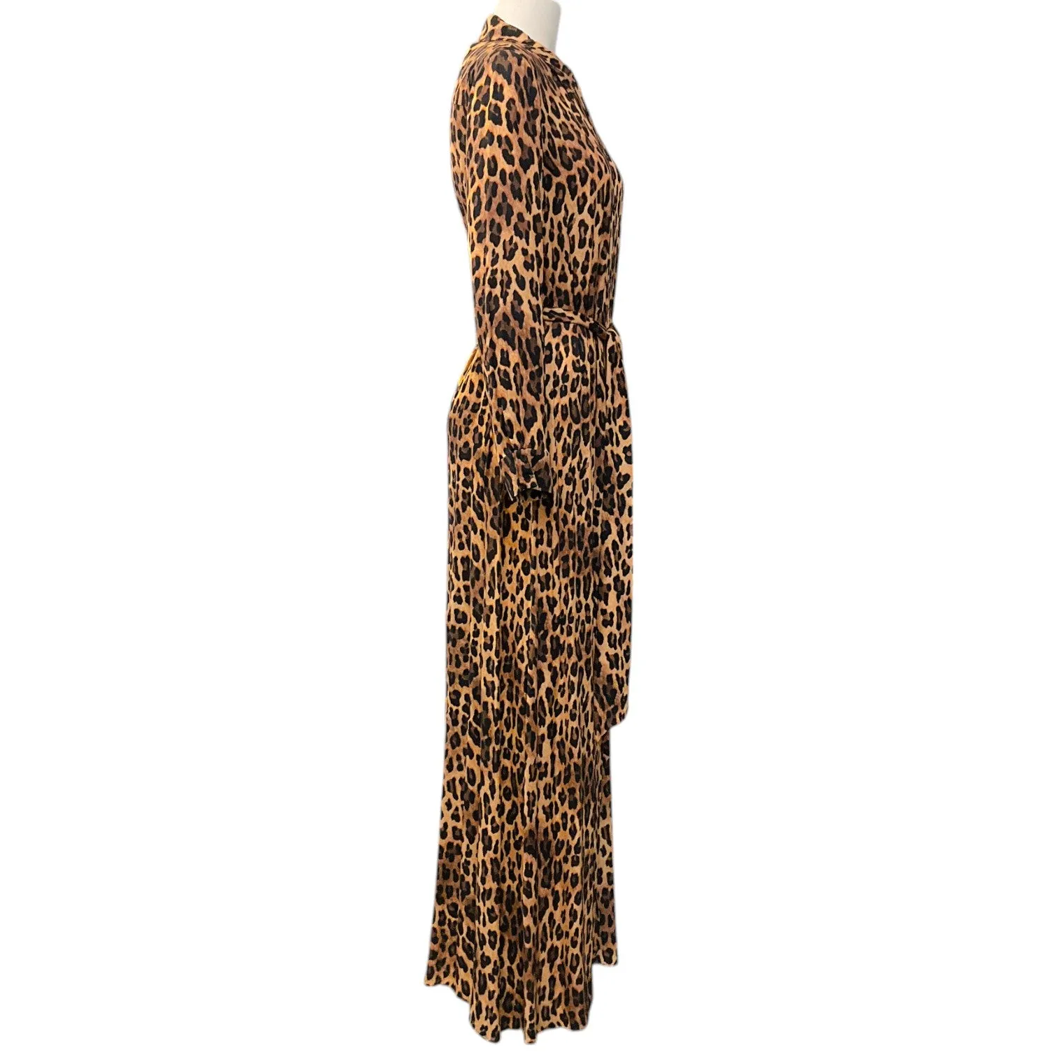Alice   Olivia Animal Print Chassidy Maxi Shirt Dress