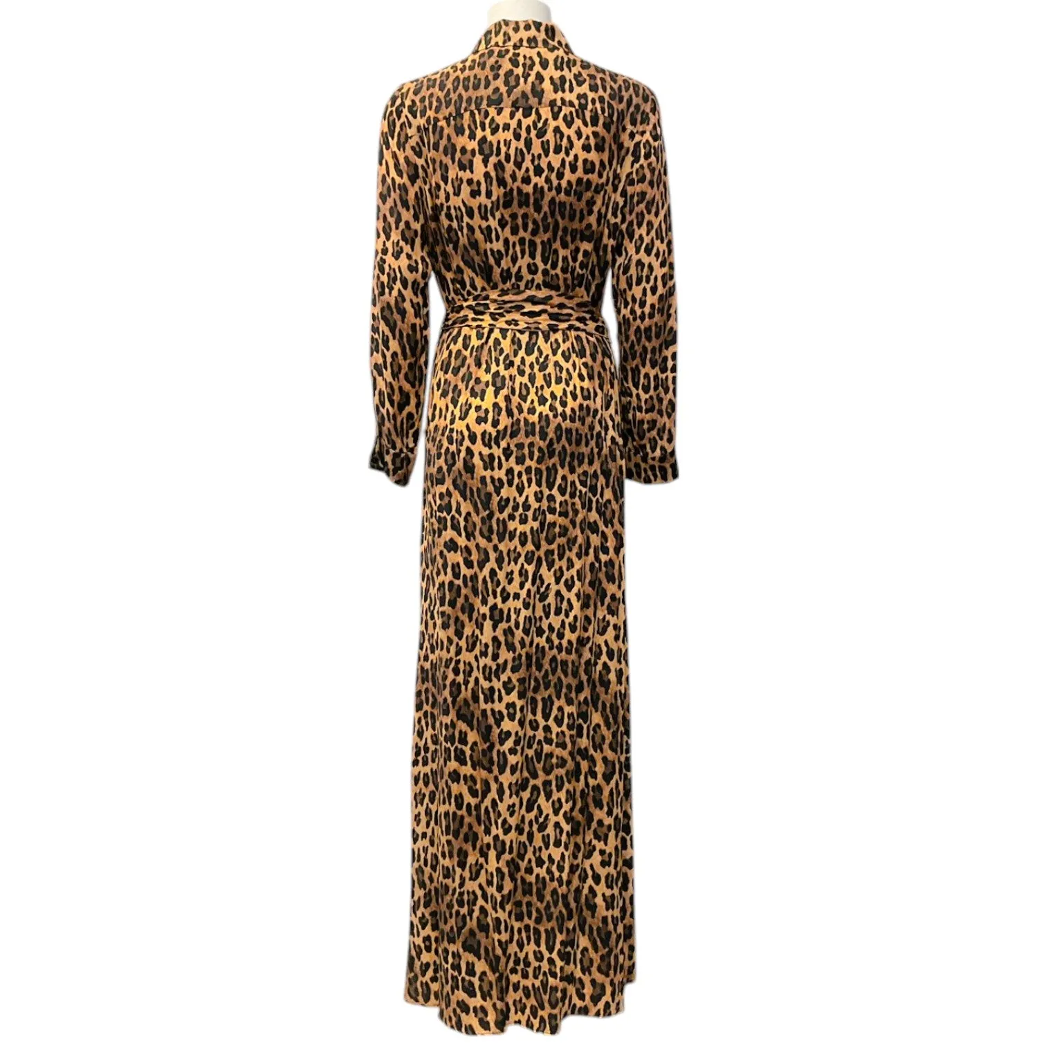 Alice   Olivia Animal Print Chassidy Maxi Shirt Dress
