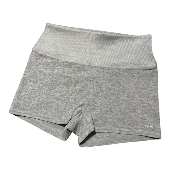 Alo Yoga Women's Gray High-Waisted Shorts