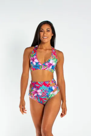 AMBR Designs Minx High Waist Shorts - Aloha