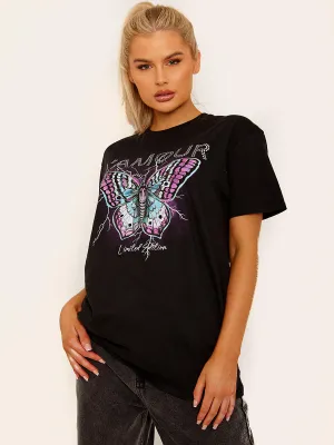 Amour Butterfly Graphic Print T-shirt