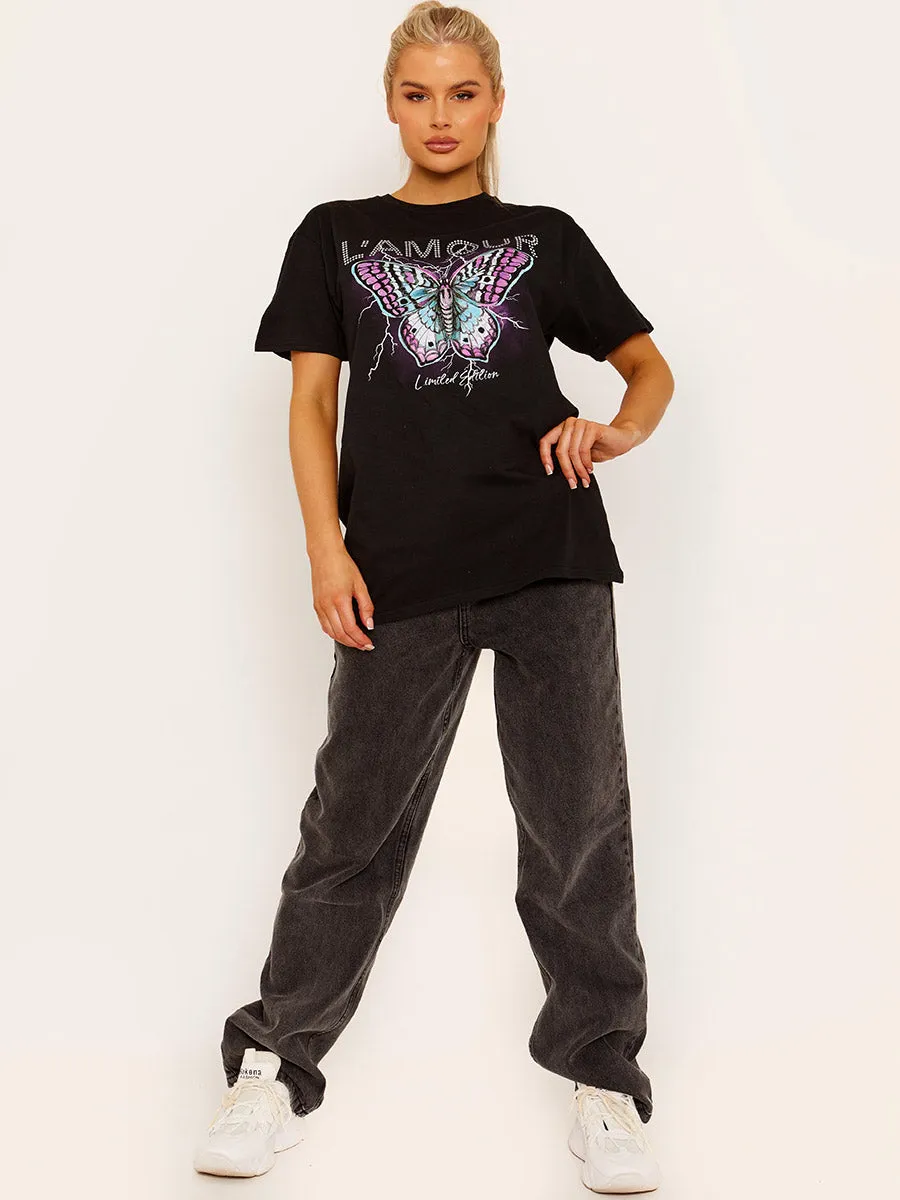 Amour Butterfly Graphic Print T-shirt