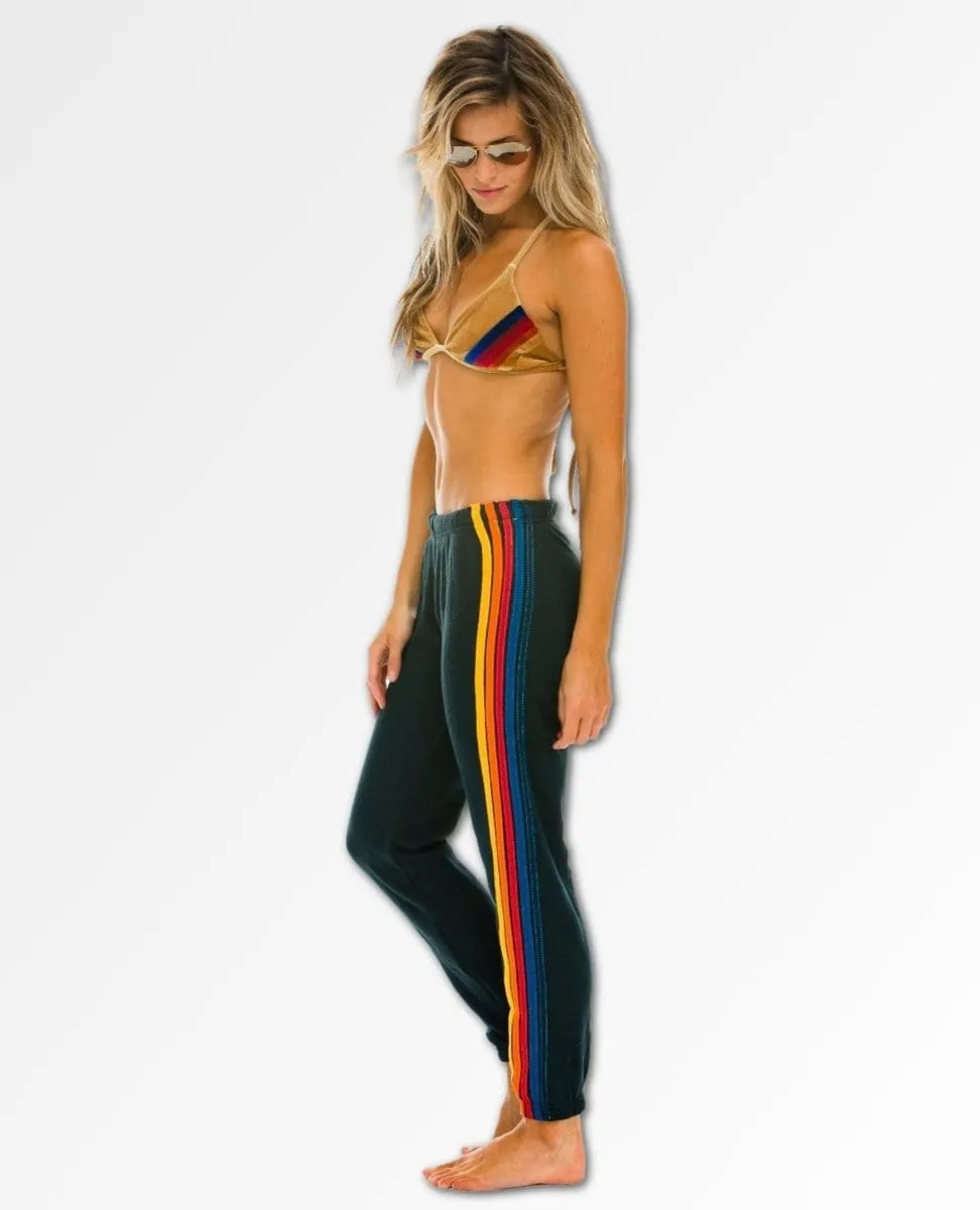 AN 5 Stripe Sweatpants Charcoal