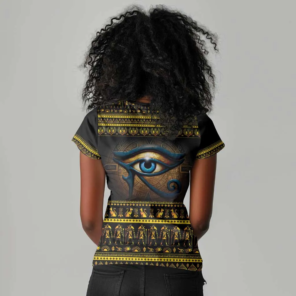 Ancient Egypt Eye Of Ra Women V-Neck T-Shirt Sun To The Egyptians LT14