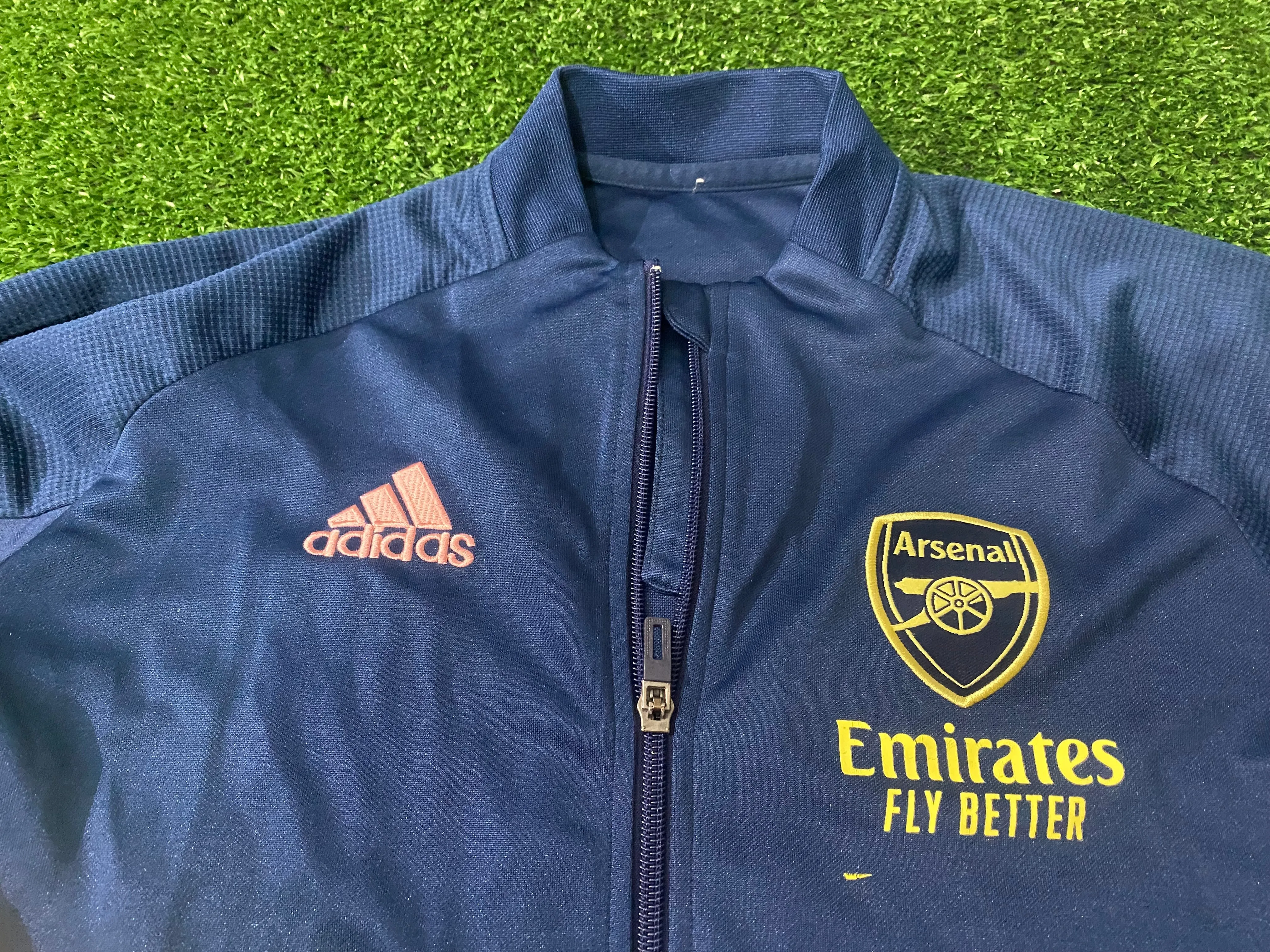 Arsenal FC England Football Large Boys / Girls 30-32 Inch Chest Adidas Zip Up jacket