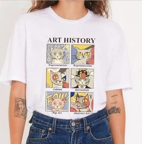 Art History Cat Funny T Shirt