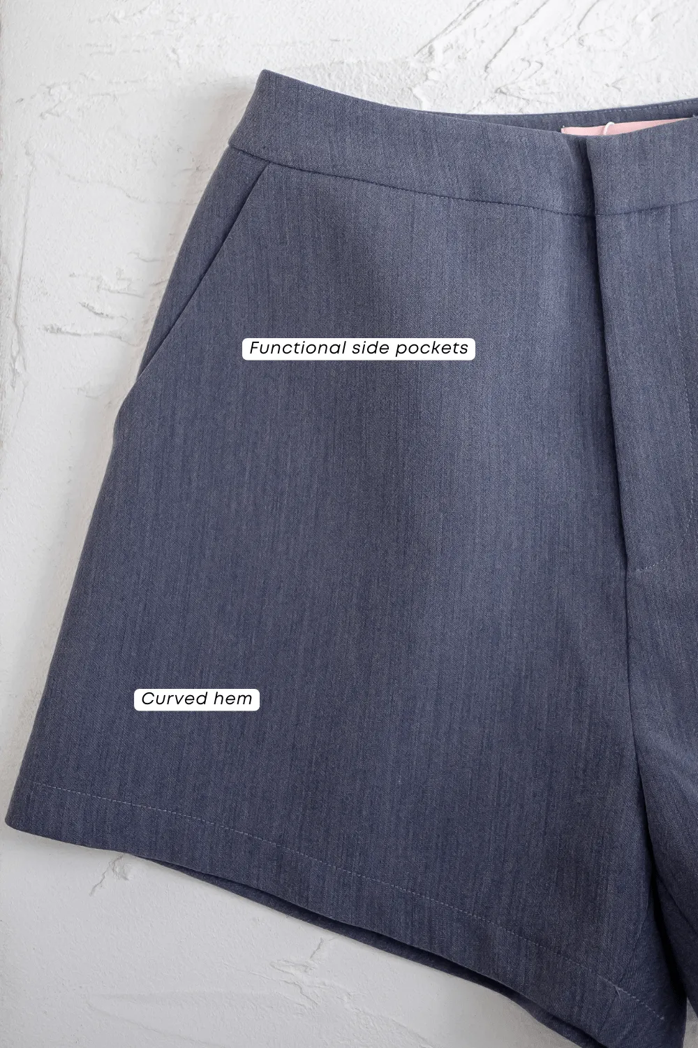 ARU TAILORED SHORTS IN ALMOND