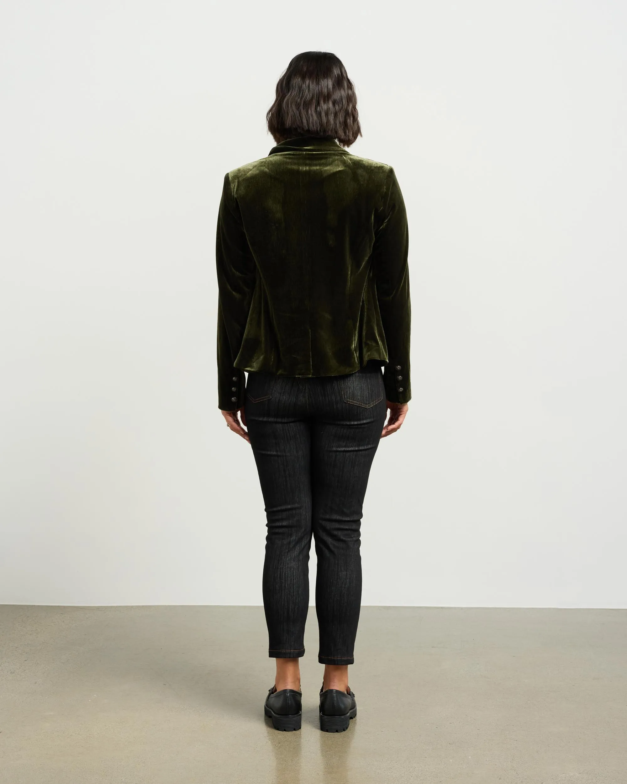 Ashton Blazer | Olive Vintage Velvet | Et Alia