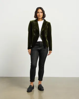 Ashton Blazer | Olive Vintage Velvet | Et Alia