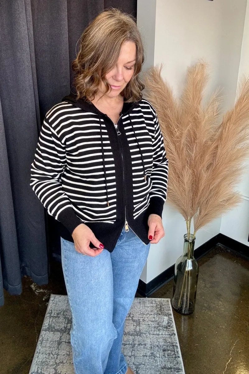 Audree Hooded Zip-Up Sweater