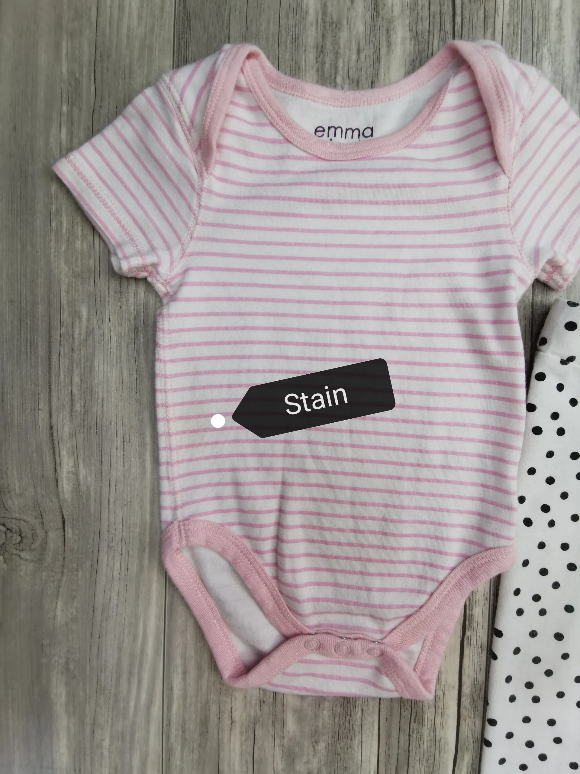 BABY GIRL SIZE 6/9 MONTHS - EMMA & JACK / H&M, 2 Piece Mix N Match Outfit VGUC B16