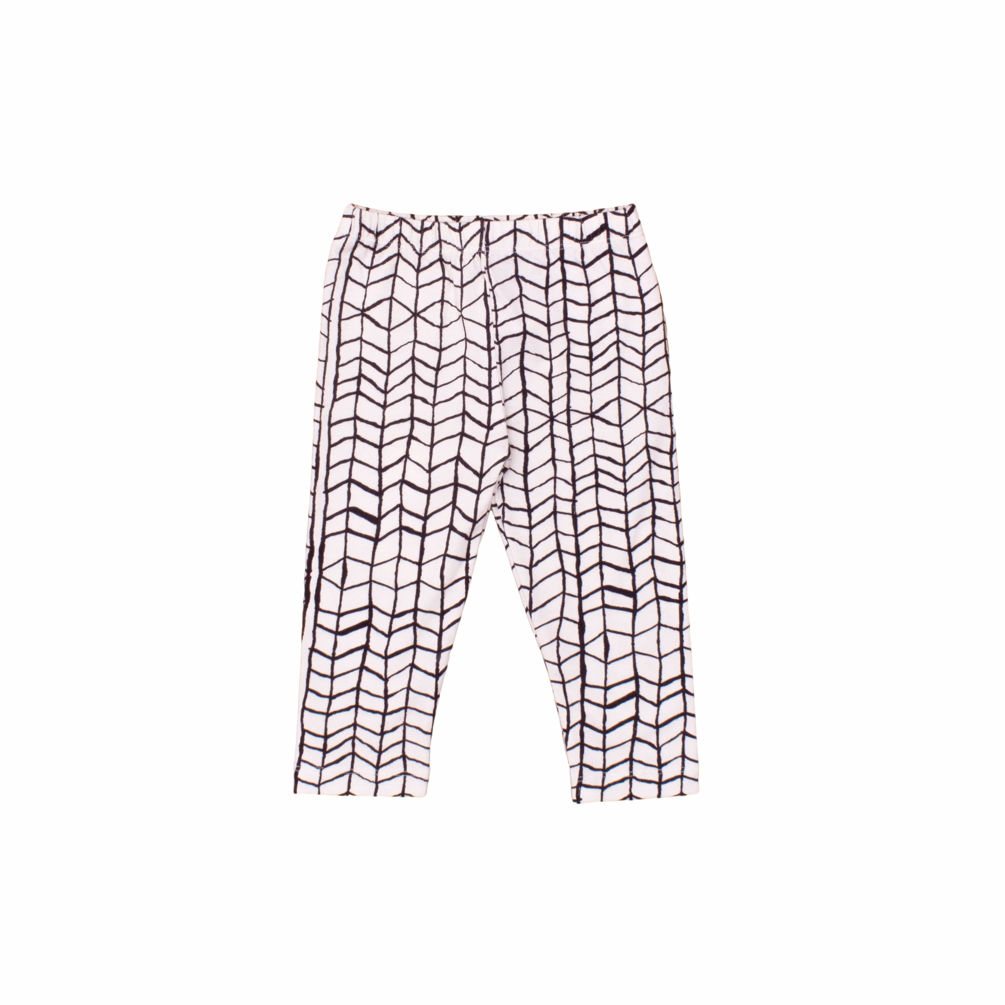 Baby Leggings // black wave grid // 0-3m // LAST ONE