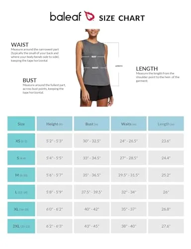 BALEAF Women's Workout Tops Sleeveless Running Yoga Tops Gym Atnletic Shirts Activewear Gray