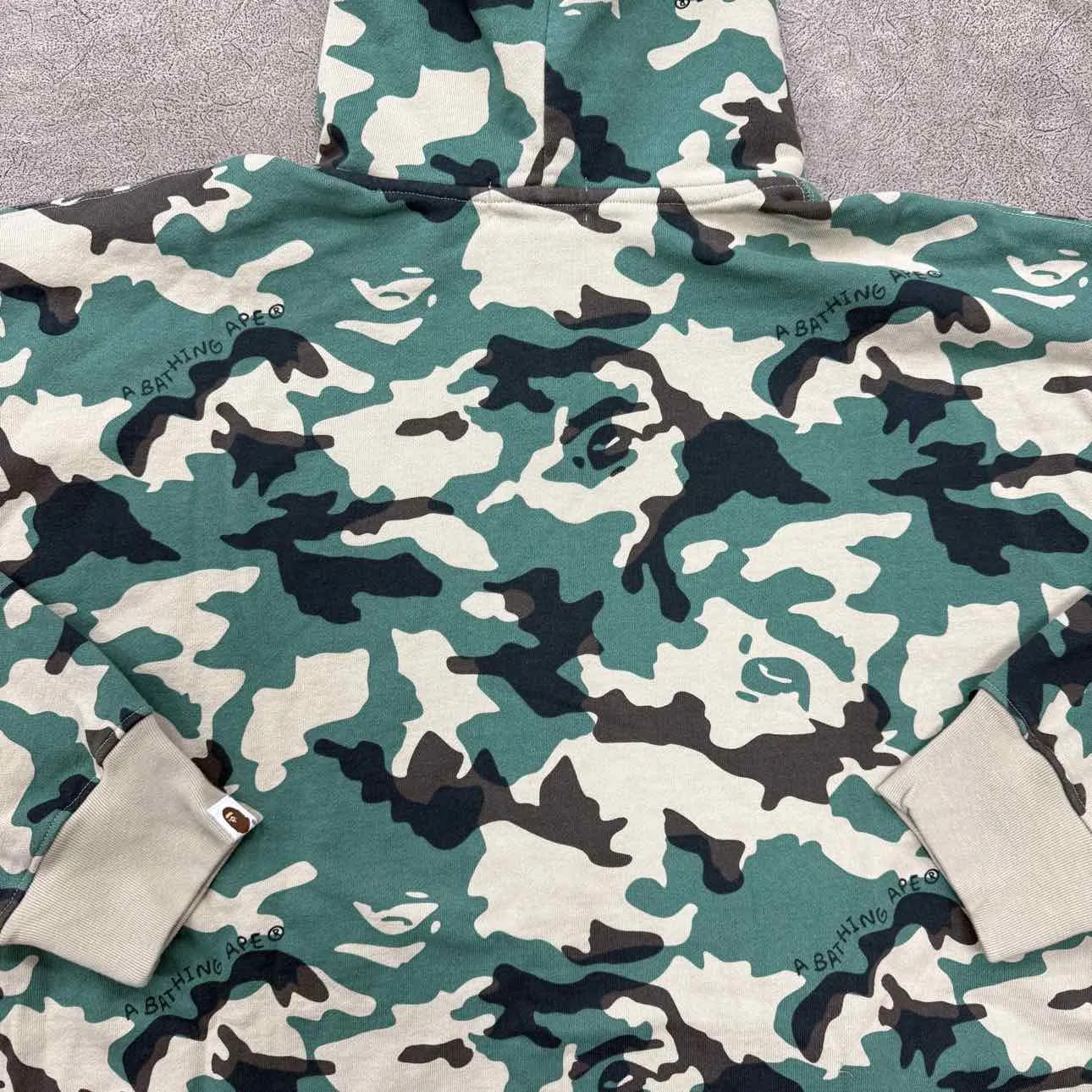 Bape Zip Up "WOODLAND CAMO" Green New Size 2XL