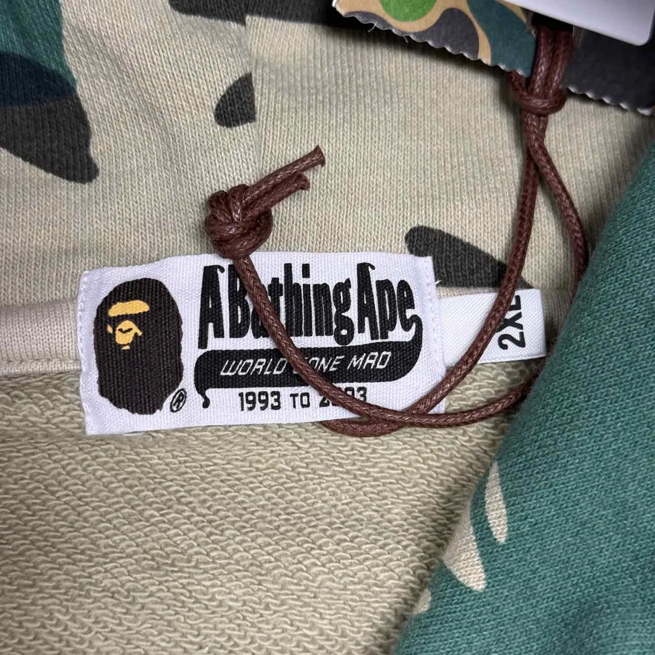 Bape Zip Up "WOODLAND CAMO" Green New Size 2XL