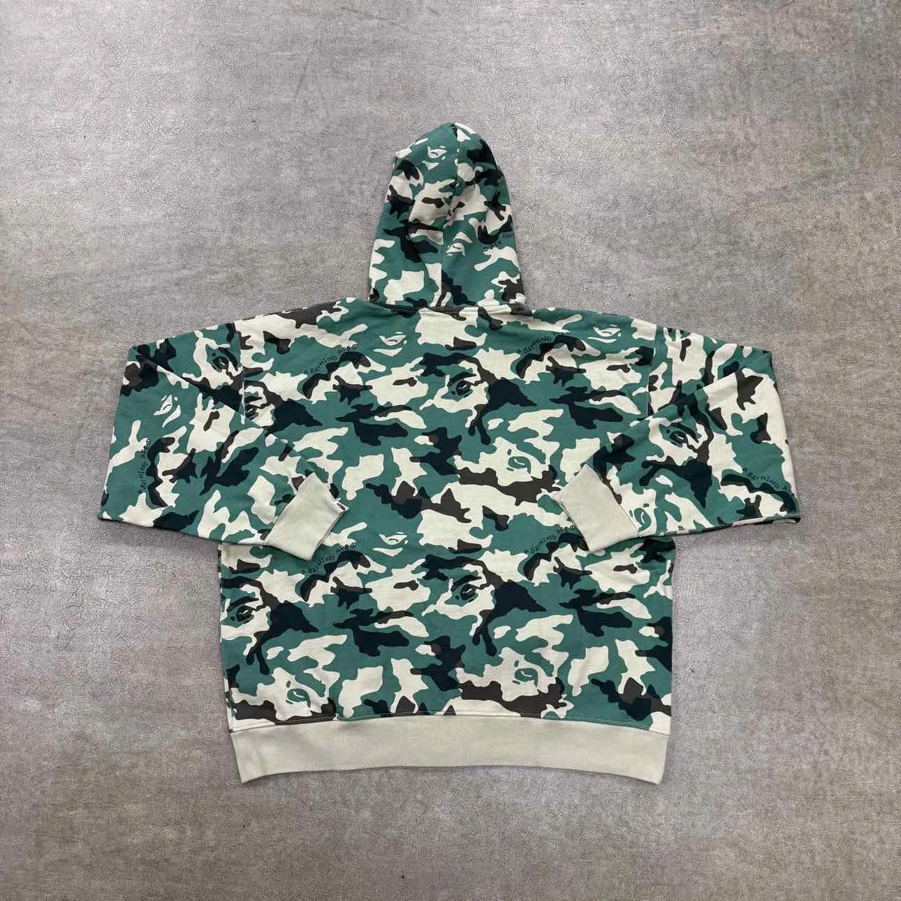 Bape Zip Up "WOODLAND CAMO" Green New Size 2XL