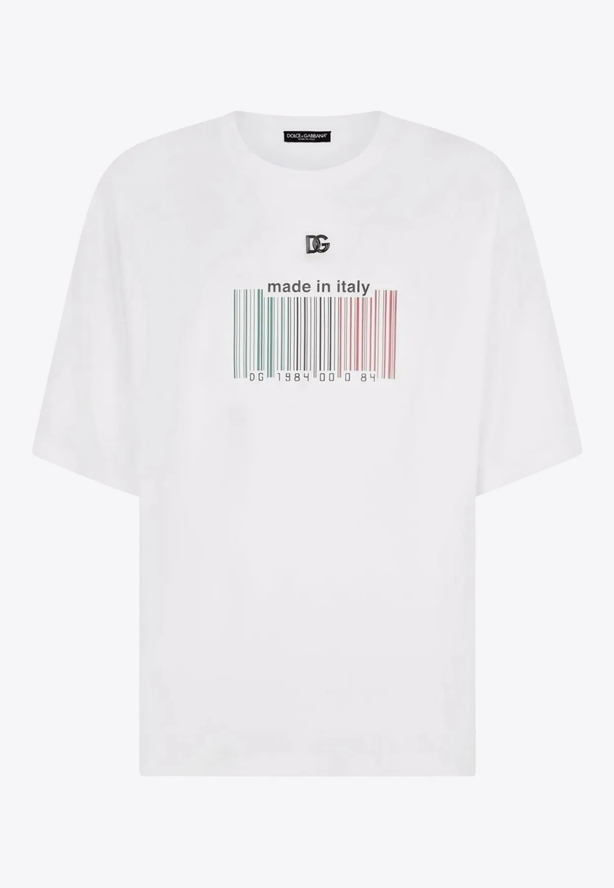 Barcode Print Crewneck T-shirt