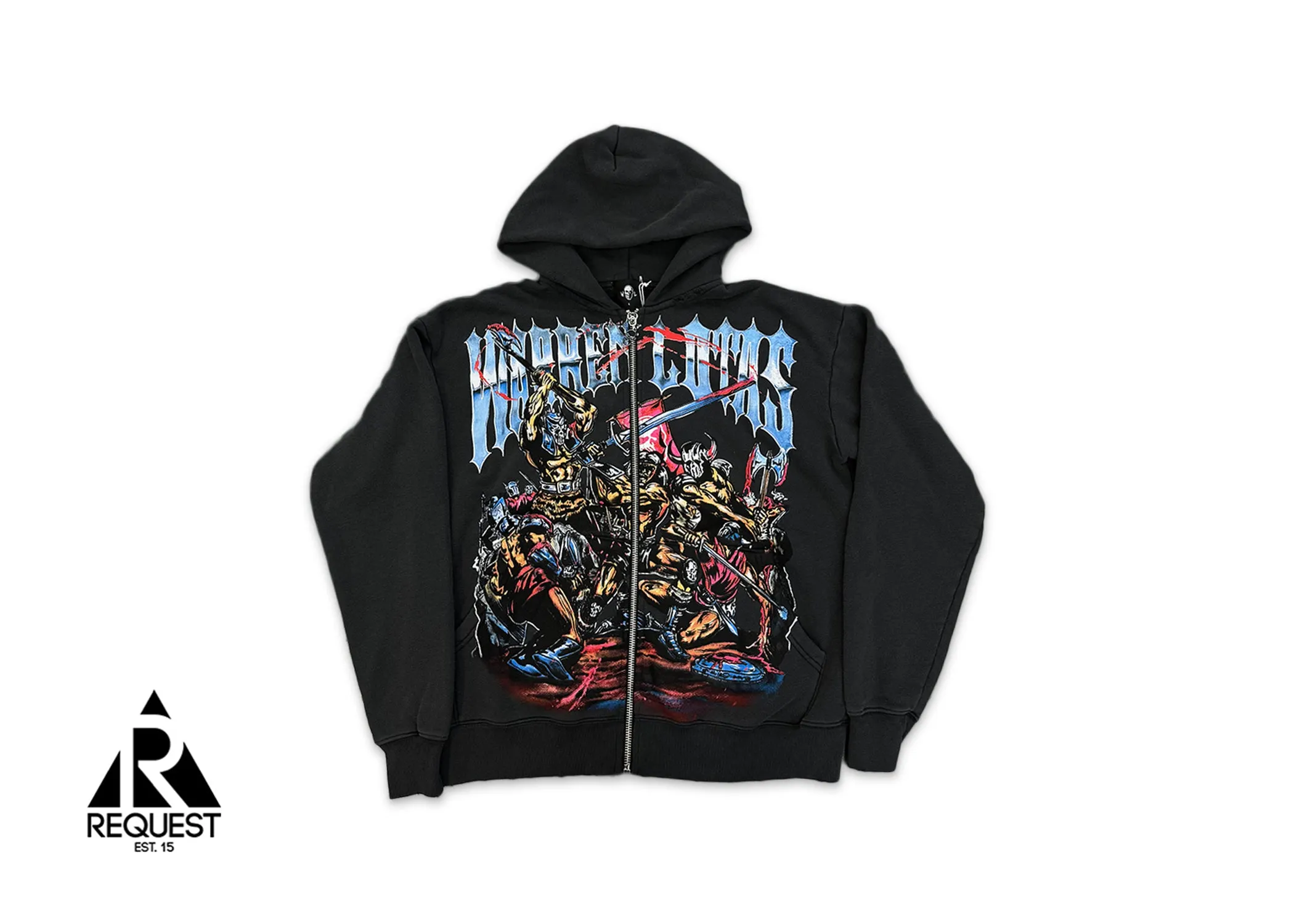 Battle Massacre Zip Up Hoodie "Vintage Black"