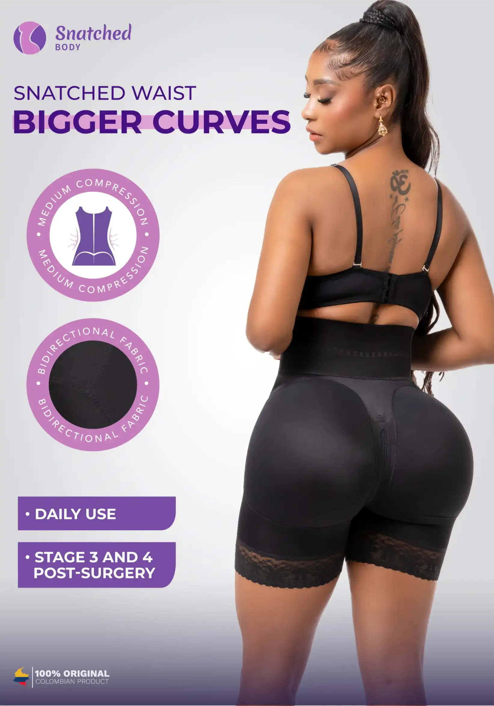 BBL Short | Stage 3 Fajas High-Waisted Post Surgery Compression Shorts
