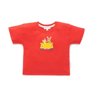 Beep Beep Bunny Tee -  Kurzarm T-Shirt mit Application aus 100% Bio Baumwolle GOTS
