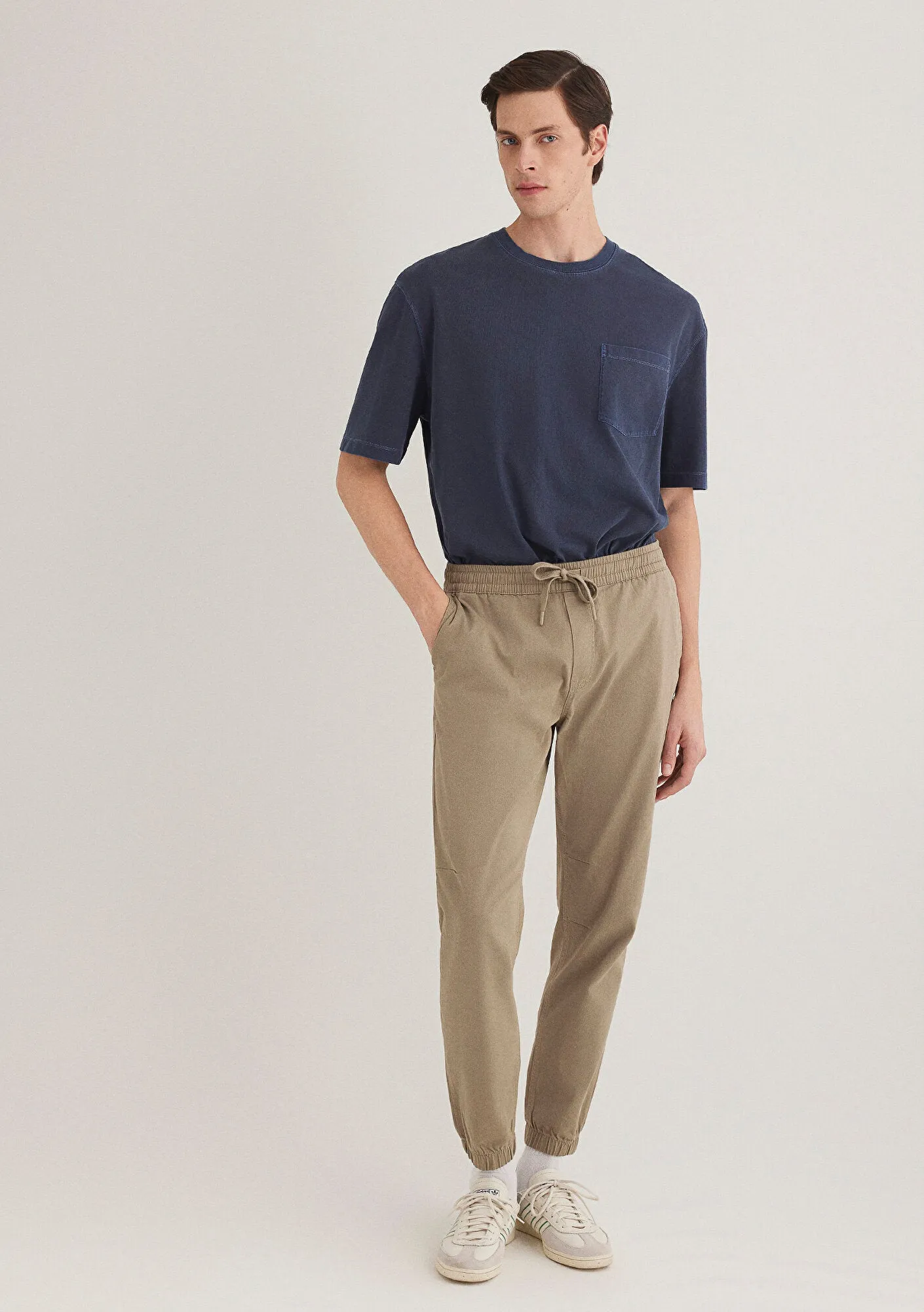 Beige Jogger Pants