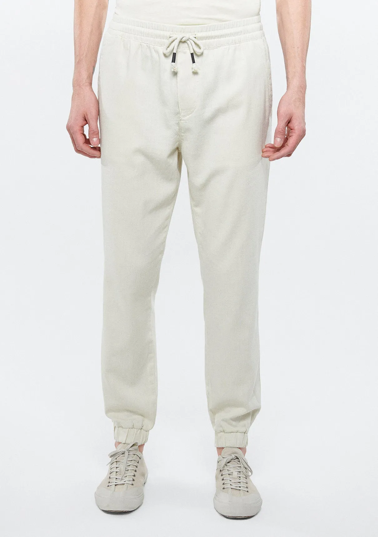 Beige Jogger Pants
