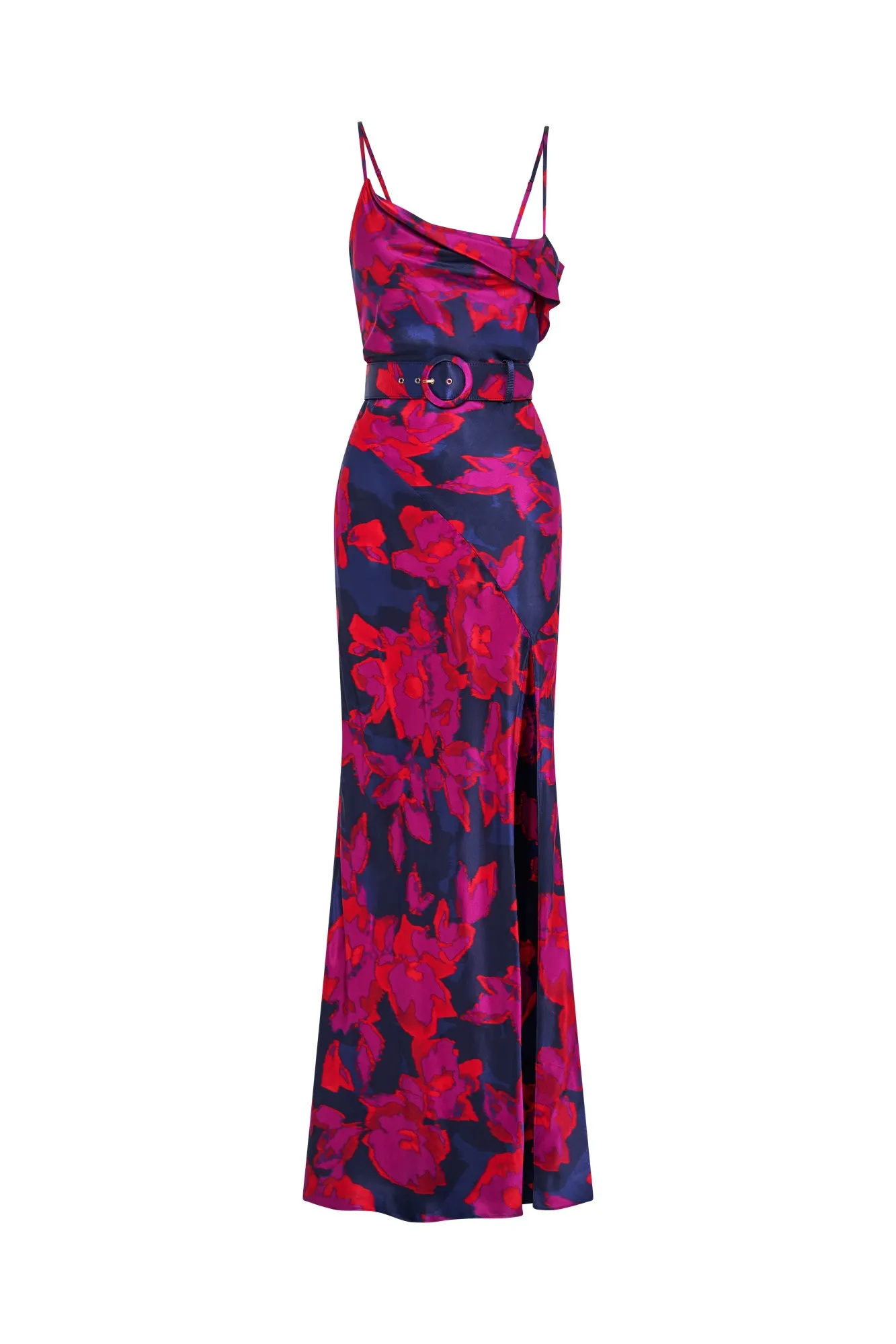 Belira Dress - Magenta Blurred Floral Print