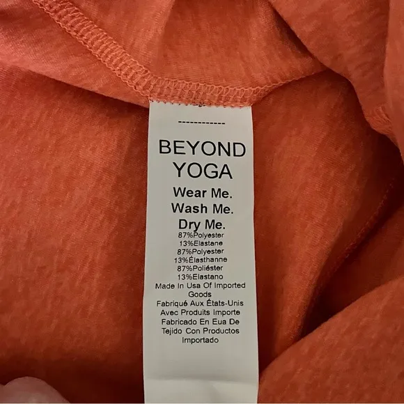 {Beyond Yoga} High Waisted Biker Shorts in Radiant Coral Heather - Womens Small