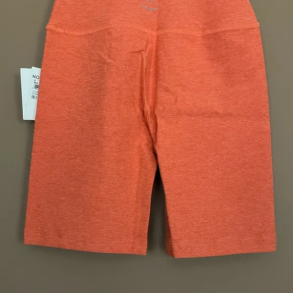 {Beyond Yoga} High Waisted Biker Shorts in Radiant Coral Heather - Womens Small