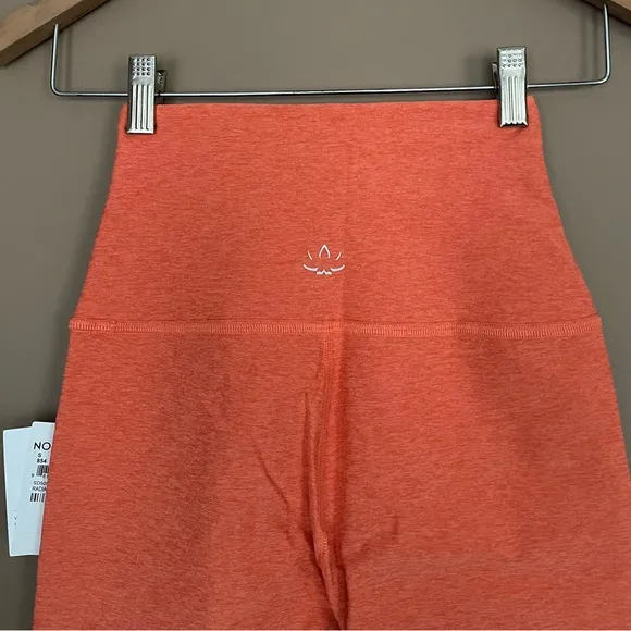 {Beyond Yoga} High Waisted Biker Shorts in Radiant Coral Heather - Womens Small