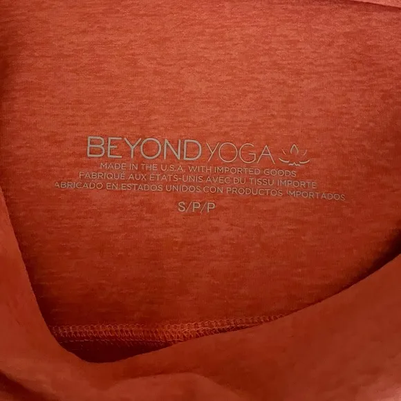{Beyond Yoga} High Waisted Biker Shorts in Radiant Coral Heather - Womens Small