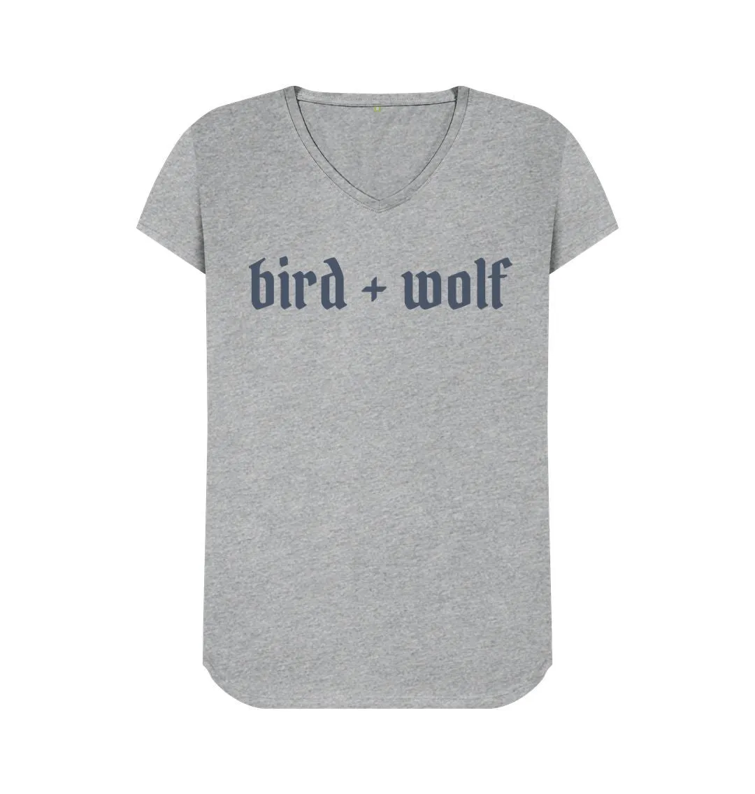 Bird   Wolf V Neck Tee