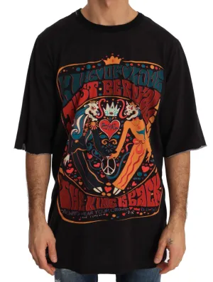 Black Cotton Crewneck T-Shirt