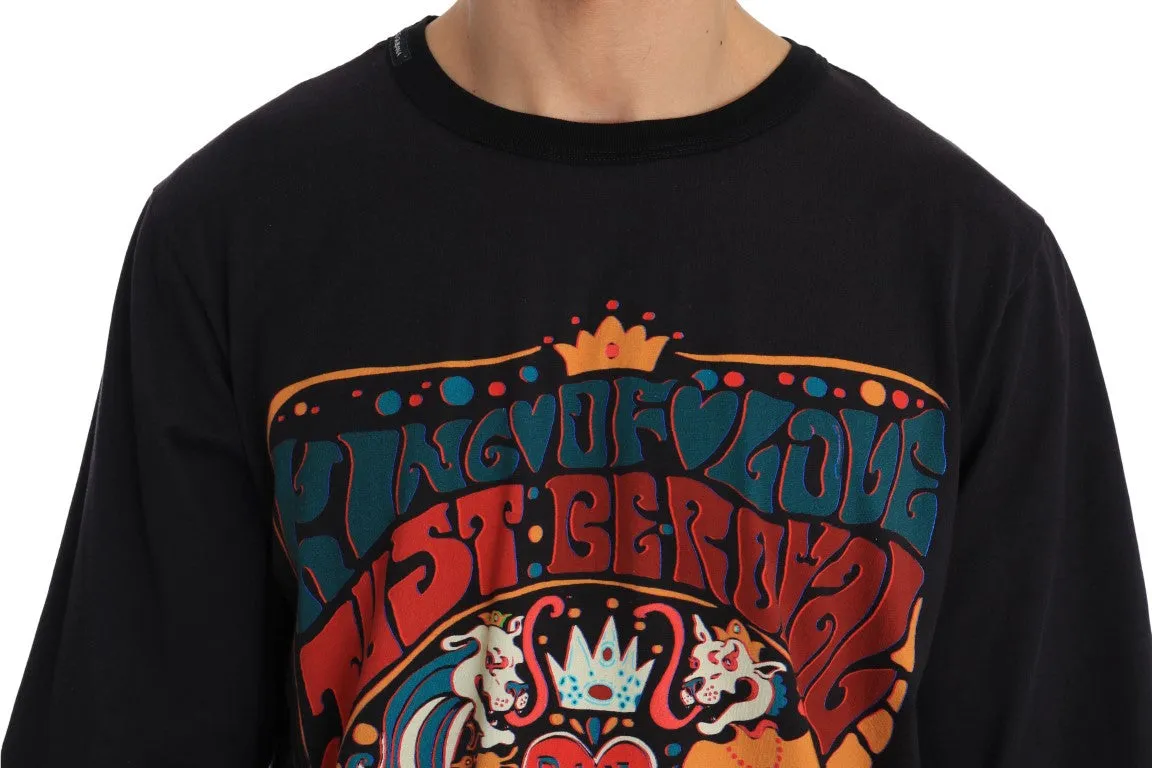 Black Cotton Crewneck T-Shirt