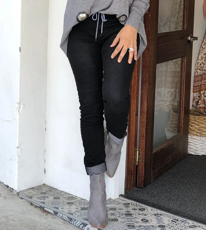 Black Denim Jogger