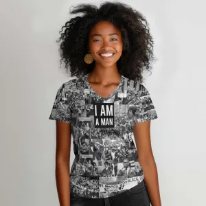Black Power Women V-Neck T-Shirt African American Culture DT02