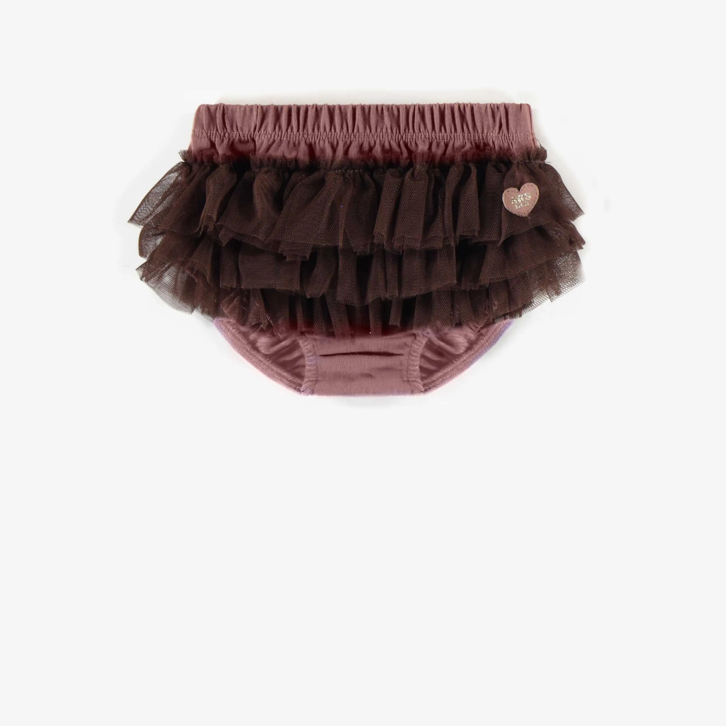 Bloomer brun à volants, naissance || Brown bloomer with ruffles, newborn